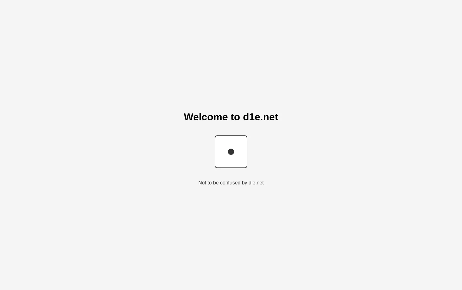 Welcome to D1e.net 页面快照
